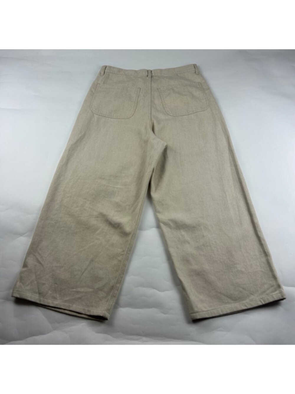 Weekday Flax Astro Linen Blend Wide Leg Trouser Pant 30 UNISEX - Picture 5 of 6